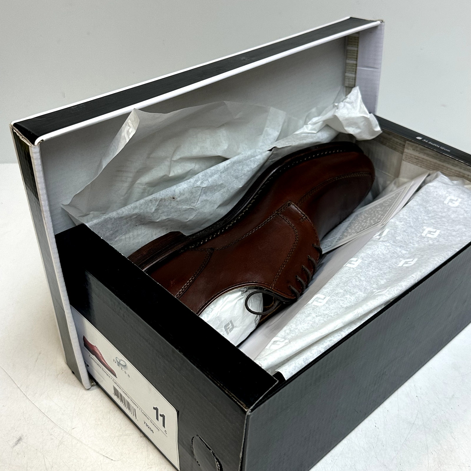 Nib Rancourt & Co. X Footjoy Split Toe Derby Dress Shoe Brown Calf 79206 11 C — image 3 of 8